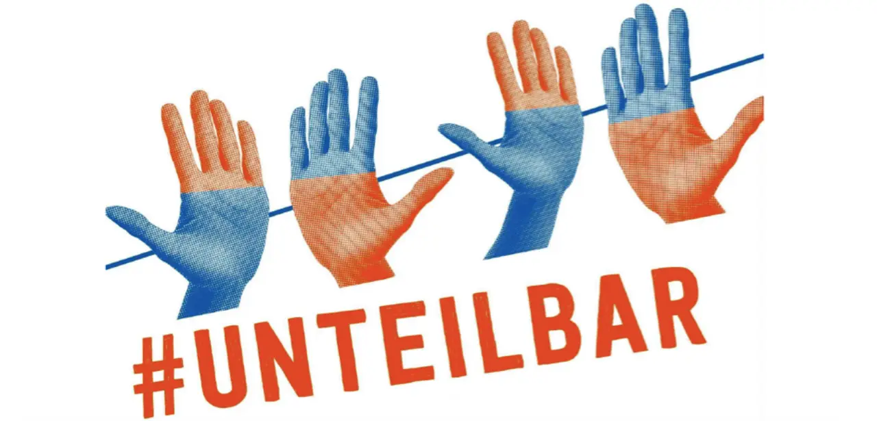 Das #unteilbar-Logo des Bündnisses. Grafik: www.unteilbar.org