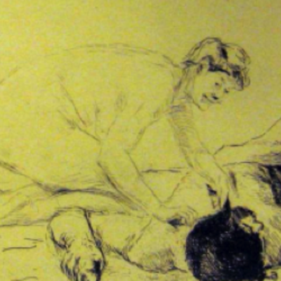 Max Liebermann, Samson und Delila, Radierung 1906