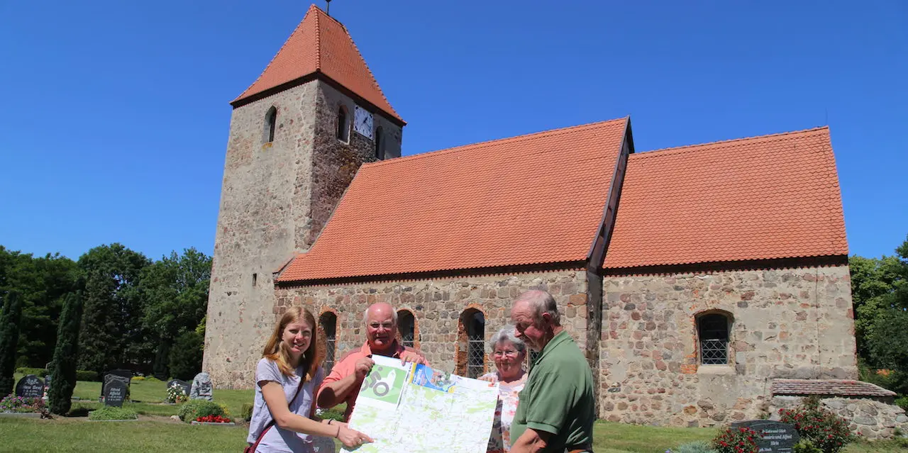 Auch die Kirche in Boberow ist seit neustem "Radwegekirche". Foto: EKBO