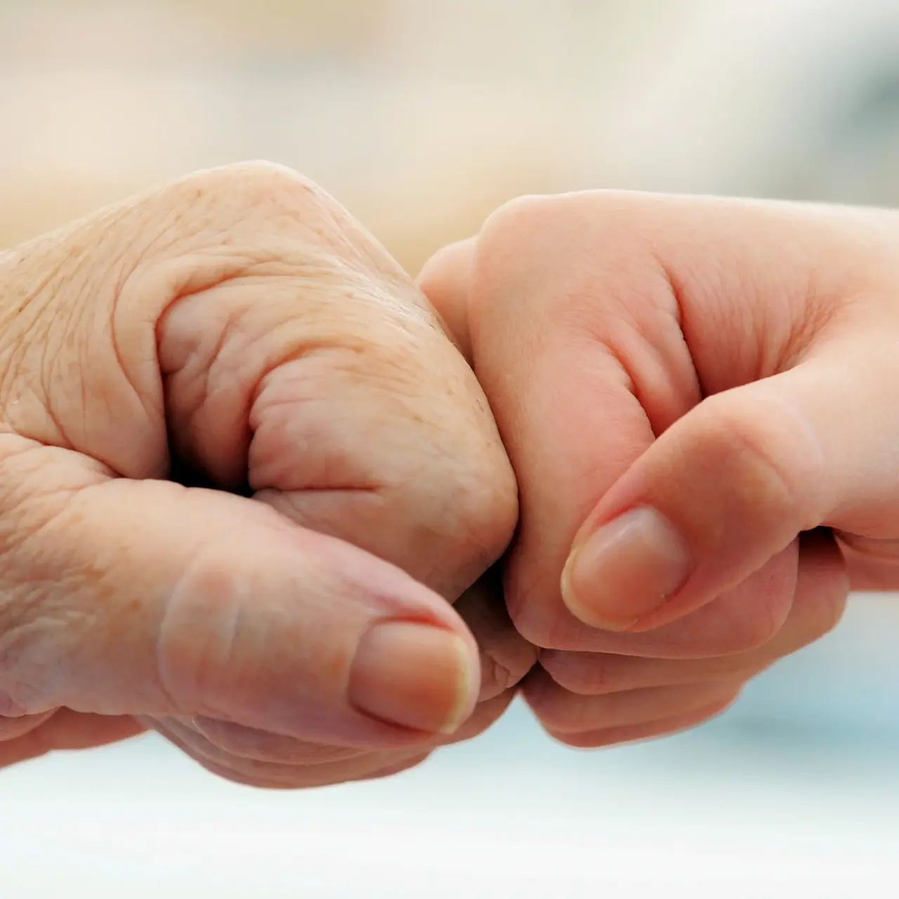 Gran & Grand Daughter Fist Bump