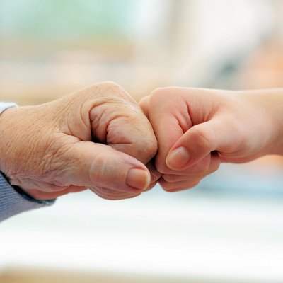 Gran & Grand Daughter Fist Bump