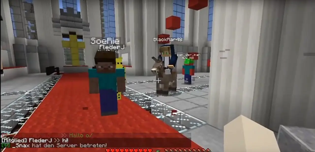 Ein digitaler Minecraft-Ostergottesdienst. Screenshot: Andreas Erdmann