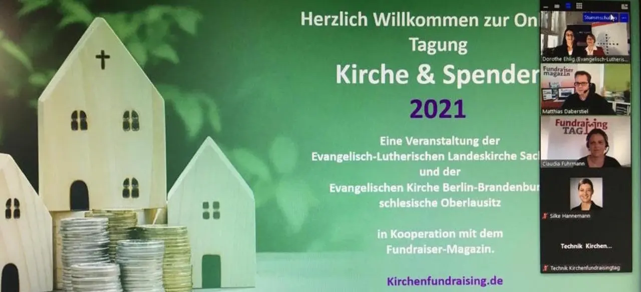 Screenshot vom Kirchenfundraisingtag 2021. Foto: Silke Hannemann / EKBO