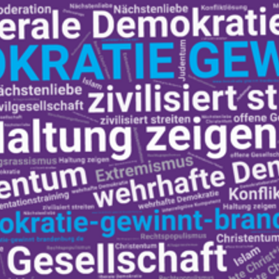 Demokratie gewinnt – in Brandenburg. Aus der neuen Seminarbroschüre. Grafik: Diakonisches Werk Berlin-Brandenburg-schlesische Oberlausitz