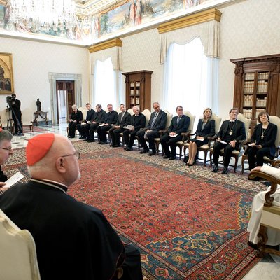 EKD-Delegation mit Bischof Markus Dröge besucht den Vatikan. Foto: epd