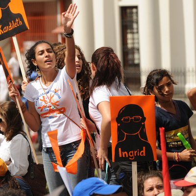 Frauen demonstrieren für ihre Rechte in Costa Rica. Foto: Christof Krackhardt / Brot für die Welt