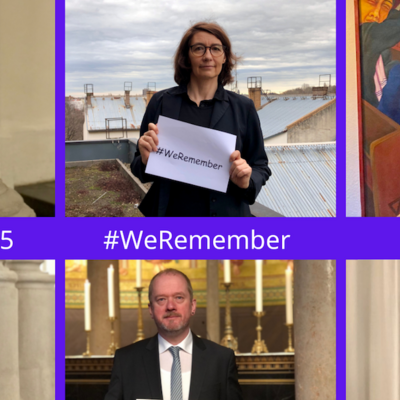 Die EKBO-Leitung erinnert mit #WeRemember an den Holocaust. Copyright: Kristian Gaiser, Iris Schoeniger, Manuela Schneider