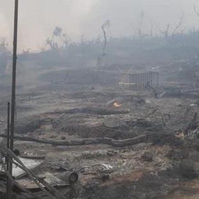 Das Lager in Moria nach dem verheerenden Brand im September 2020. Foto: Omar Alshakal
